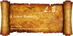 Linka Babett névjegykártya